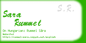 sara rummel business card