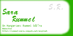 sara rummel business card